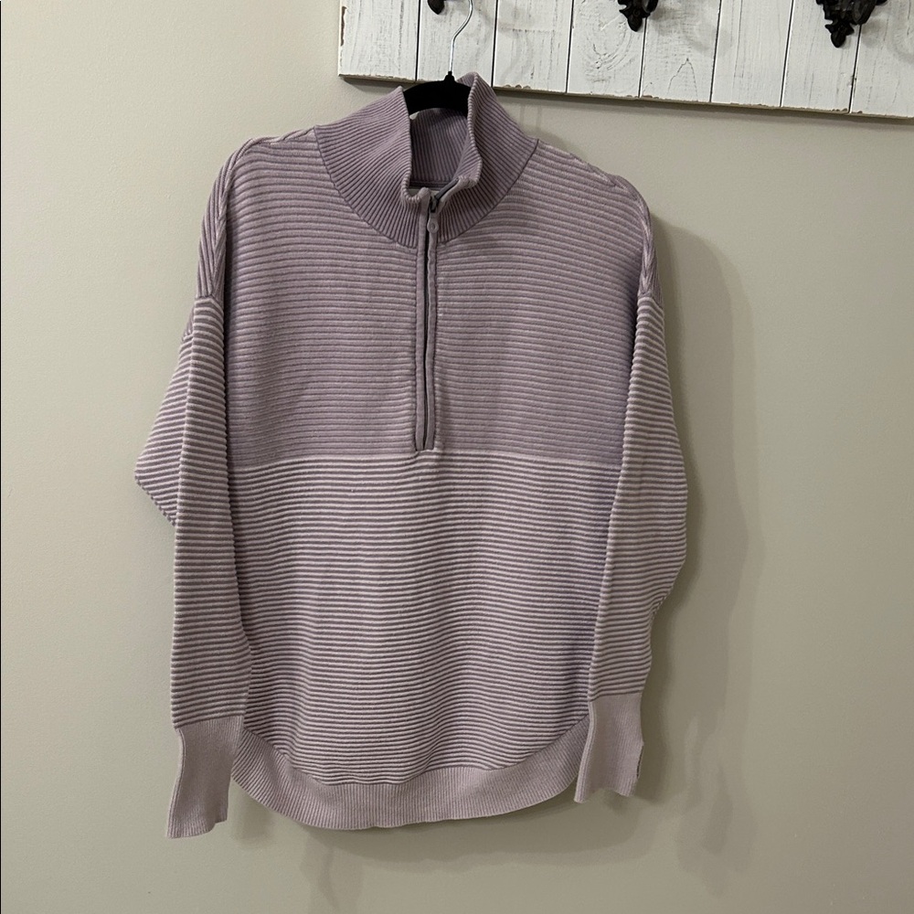 Aerie Men's Lavender Zip-Up Sweater